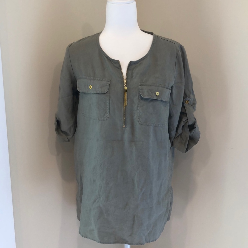 Ellen Tracy 100% linen Top